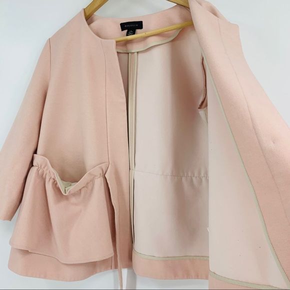 Halogen Jacket M Petite 9449 Ruffle Tie Button - Picture 9 of 11